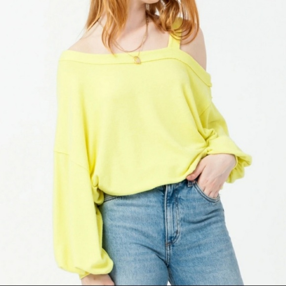 Free People One Shoulder Sweater